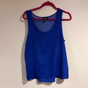 Blue flowy tank top